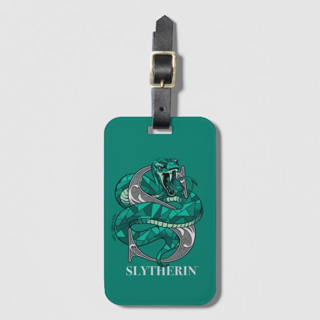 Etiqueta De Bagagem SLYTHERIN™ Crosshatch Emblem (Frente Vertical)
