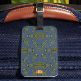 Etiqueta De Bagagem Snake Pond Blue