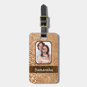 Etiqueta De Bagagem Snakeskin parece personalizado