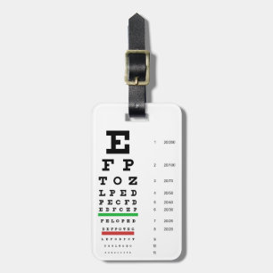 Etiqueta De Bagagem Snellen Eye Chart