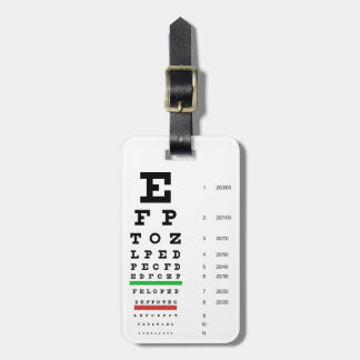 Etiqueta De Bagagem Snellen Eye Chart