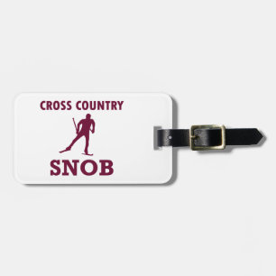 Etiqueta De Bagagem Snob de Esqui Cruzado