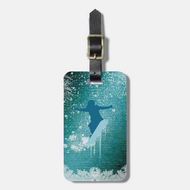 Etiqueta De Bagagem Snowboard (Frente Vertical)