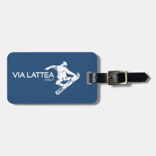 Etiqueta De Bagagem Snowboarder Via Lattea