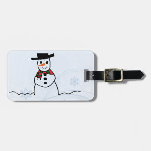 Etiqueta De Bagagem Snowman