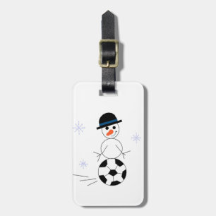 Etiqueta De Bagagem Snowman de Futebol