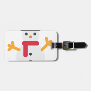 Etiqueta De Bagagem snowman emoji de natal
