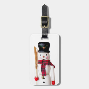 Etiqueta De Bagagem Snowman Nutcracker - Texto Personalizado