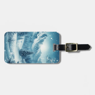 Etiqueta De Bagagem Snowy Winter Mountain
