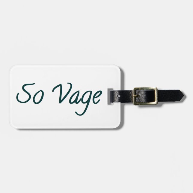 Etiqueta De Bagagem so vage (Frente Horizontal)