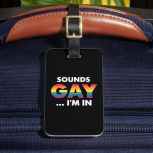 Etiqueta De Bagagem Soa Gay, sou Rainbow LGBTQ Pride