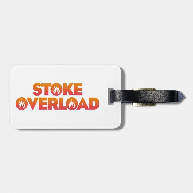 Etiqueta De Bagagem Sobrecarga de Stoke Chamas (Traseira Horizontal)