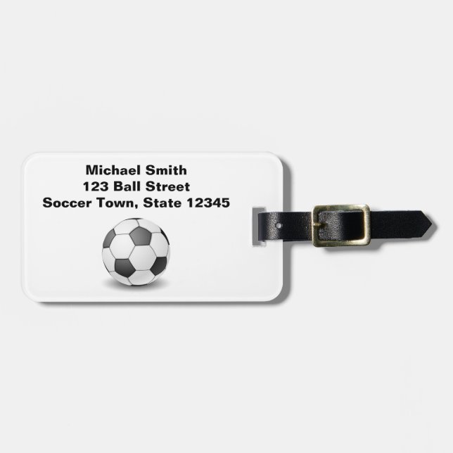 Etiqueta De Bagagem SOCCER Personalizado (Frente Horizontal)