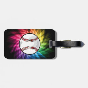Etiqueta De Bagagem Softball Colorido; Baseball