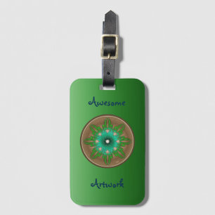 Etiqueta De Bagagem Sol verde