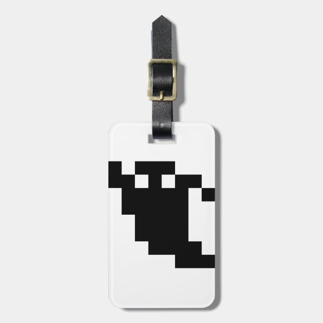 Etiqueta De Bagagem Sombra fantasma de pixel de 8 bits (Frente Vertical)