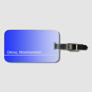 Etiqueta De Bagagem Somente cor dos gradientes - azul real + sua ideia