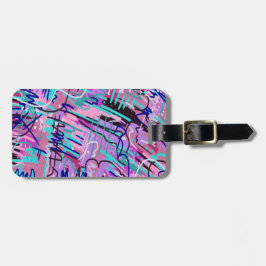 Etiqueta De Bagagem Sonho Roxo - Impressão de Abstrato Expressivo