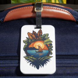 Etiqueta De Bagagem Sonhos da Ilha - A Coleção de Amigos de Caribe