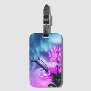 Etiqueta De Bagagem Sonhos de Blossom de Golfinho