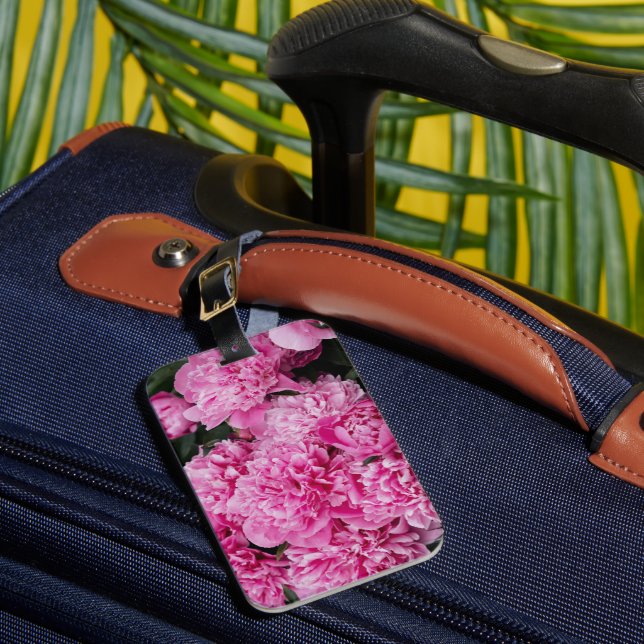 Etiqueta De Bagagem Sophisticated Pink Peony (Frente Insitu 1)