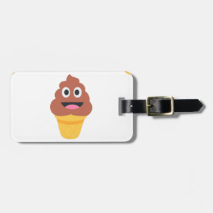 Etiqueta De Bagagem sorvete cone poo emoji