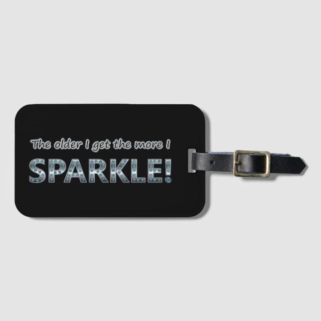 Etiqueta De Bagagem Sparkle (Frente Horizontal)