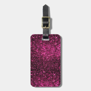 Etiqueta De Bagagem Sparkles escuros do rosa