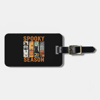 Etiqueta De Bagagem Spooky Season � Cute Ghost, Black Cat, Pumpkin & H