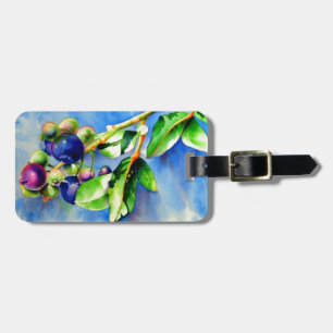 Etiqueta De Bagagem Sprig de Blueberry