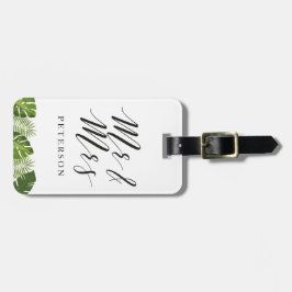 Etiqueta De Bagagem Sr. e Sra. Tag tropical da bagagem do newlywed