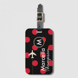 Etiqueta De Bagagem srs viagem / polkadots personalizados
