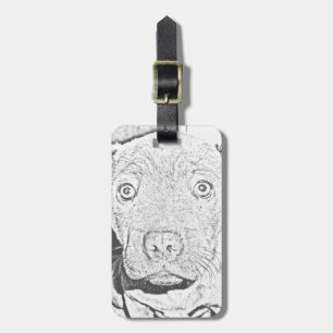 Etiqueta De Bagagem Staffordshire Puppy Pencil Dral, Bagagem