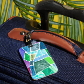 Etiqueta De Bagagem Stained Glass Design Luggage Tag