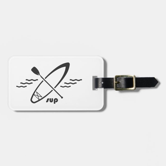 Etiqueta De Bagagem Standup Paddleboard (Frente Horizontal)