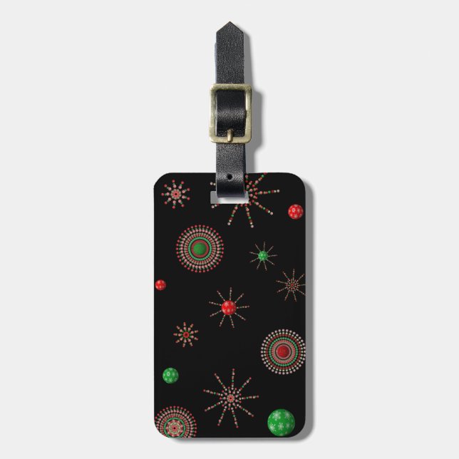 Etiqueta De Bagagem Starburst Natal (Frente Vertical)