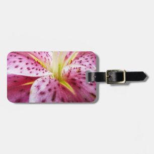 Etiqueta De Bagagem Stargazer Lily Bright Magenta Floral