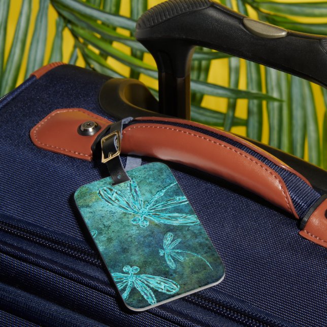 Etiqueta De Bagagem Starry Dragonfly Night (Frente Insitu 1)