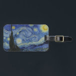Etiqueta De Bagagem "Starry Night" por Van Gogh<br><div class="desc">Este design apresenta uma reprodução de alta resolução da famosa pintura "Noite Estrelada" de Van Gogh.</div>