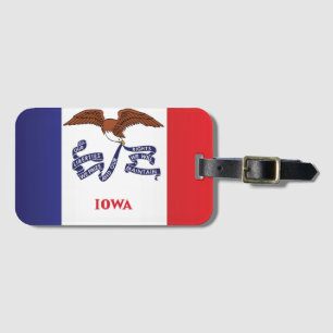 Etiqueta De Bagagem State Flag of Iowa, EUA