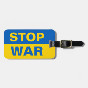 Etiqueta De Bagagem Stop War Ucrânia Ucraniano
