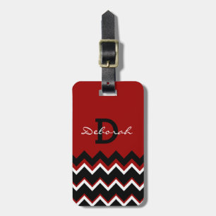 Etiqueta De Bagagem stripes viagem chevron monograma
