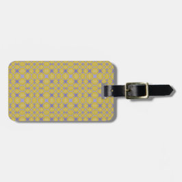 Etiqueta De Bagagem Stylish Yellow Geometric Design 