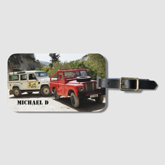 Etiqueta De Bagagem Sua foto, personalize, iniciais, simples (Frente Horizontal)