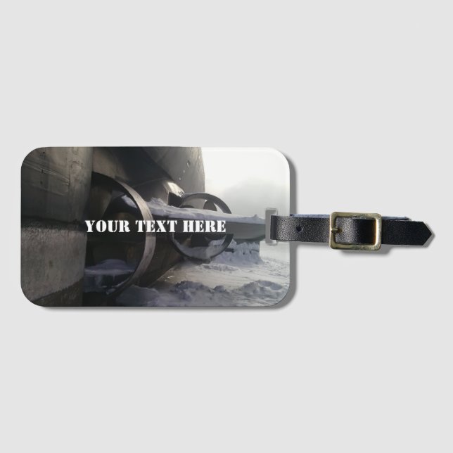 Etiqueta De Bagagem Submarino Antigo (Frente Horizontal)