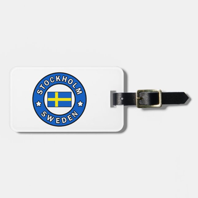 Etiqueta De Bagagem Suecia de Estocolmo (Frente Horizontal)