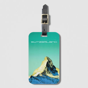 Etiqueta De Bagagem Suiça de Viagem de Matterhorn Vintage