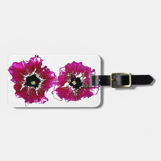 Etiqueta De Bagagem Summer Petunias (Frente Horizontal)