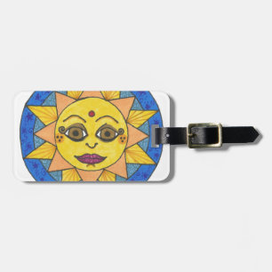 Etiqueta De Bagagem Sun feliz