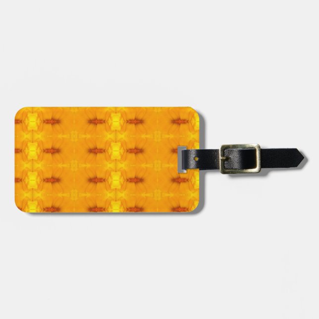 Etiqueta De Bagagem Sunny Daisy Ikat (Frente Horizontal)